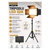 LEVONG LE-U800 PRO LED Çift Bataryalı Profesyonel Çekim Yayın Işığı Tripod