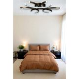Levora Modern Tasarım - Salon - Mutfak - Yatak Odası Beyaz Işıklı Led Avize (BRONZ)