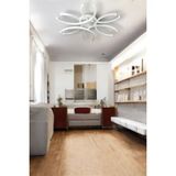 Levora Modern Tasarım - Salon - Mutfak - Yatak Odası Beyaz Renk Beyaz Işıklı LED Avize - Metal