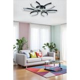 Levora Modern Tasarım - Salon - Mutfak - Yatak Odası Krom Renk Beyaz Işıklı LED Avize - Metal