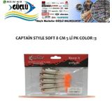 LEVREK TURNA SİLİKONU CAPTAIN STYLE SOFT 8 CM 5’Lİ PK RENK :3
