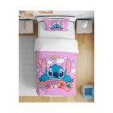 Levva Home Stich Desenli 3d Dijital Baskılı Tek Kişilik Kız Çocuk Çarşafsız Nevresim Takımı Uyku Seti