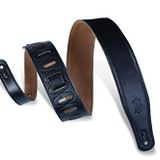 Levy's Leathers 6,35 cm Ekstra Uzun ve Dolgulu Giysi Deri Gitar Askısı; Ayarlanabilir 94 cm - 160 cm | Siyah (M26GF-XL-BLK)
