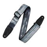 Levy's Leathers Gitar Askısı - 5cm Polyester, Gri Ağaç Desenli