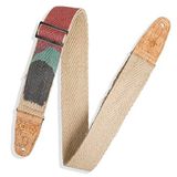 "Levy's Leathers MH8P-003 Gitar Askısı Natural Hemp Webbing Cork Ends and Pocket 2"" - Sunset"
