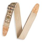 Levy's MH8P-004 Gitar Askısı Natural Hemp Webbing Cork Ends and Pocket 2" - Egyptian