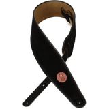 Levy's MSS3-4-BLK Gitar Kemeri 4" Süet Deri & Backing Dekoratif Piping - Siyah