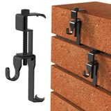 Lewufe Paslanmaz Çelik Tuğla Duvar Klipsleri, Tuğla Kancaları Kelepçe Açık Ağır Hizmet Tipi 1-3/4 "ila 2-3/4" Tuğla Kanca Tuğla Askıları Matkapsız, 6 Paket