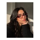 LEXA SHOP Bordo Cat Eye Kemik Şeffaf 51 Ekartman Kadın Erkek Unisex Mavi Işık Korumalı Ekran Gözlüğü Gözlük