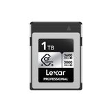 Lexar 1 TB Profesyonel CFexpress Tip B Gümüş 4.0 Hafıza Kartı, Fotoğrafçılar, Videografçılar, 3600/3000 MB/sn'ye kadar, 8K Video (LCXEXS4001T-RNENG)