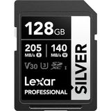 Lexar 128Gb Silver Plus Sd Uhsı V30 U3 205Mb/S Hafiza Karti