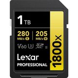 Lexar 1TB SD 1800X 280MB/s Okuma 205MB/s Yazma Profesyonel Hafıza Kartı LSD1800001T-BNNNG