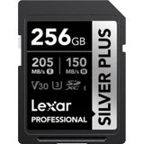 Lexar 256 GB Silver Plus SD UHSI V30 U3 205MB/S Hafıza Kartı