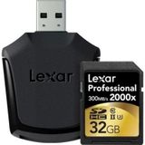 Lexar 32Gb 2000X Professional Sdhc Hafıza Kartı + Usb Kart Okuyucu Uıı 300Mb/Sn