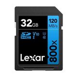 Lexar 32GB 800X SDHC UHS-I 4K UHD V10 U1 C10 120MB/sn Hafiza Kart (Blue Series)