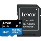 Lexar 32GB A1 V10 U1 Hafıza Kartı UHS-I Sertifikalı Yüksek Hızlı Adaptör ile