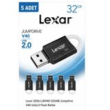 Lexar 32Gb LJDV40-32GAB Jumpdrive V40 Usb2.0 Flash Bellek 5'li Paket