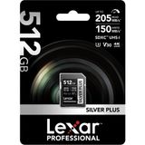 Lexar 512GB LSDSIPL512G-BNNNG Sd Professional Silver Plus Sdxc Uhs-I Kart Up To 205MB/S Okuma 150MB/S Yazma Hafıza Kartı - Beyaz