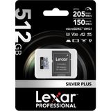 Lexar 512GB Yüksek Performanslı Silver Plus Microsdxc Uhs-I Up To 205MB/S Okuma 150MB/S Yazma Hafıza Kartı - Beyaz