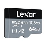 Lexar 64GB MicroSDXC Hafıza Kartı UHS-I 1066X Profesyonel Hızda SD Adaptör ile Uyumlu