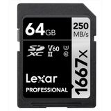 Lexar 64GB Professional 1667x SDXC™ UHS-II, 250MB/s okuma 80MB/s yazma C10 V60 U3 Hafıza Kartı