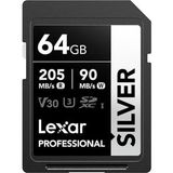 Lexar 64Gb Silver Plus Sd Uhsı V30 U3 205Mb/S Hafiza Karti