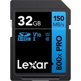 Lexar 800X Pro 32GB SDHC Hafıza Kartı 150MB/s UHS-I V10 Suya Dayanıklı Performans