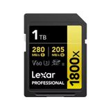 Lexar LSD1800001T-BNNNG 1 TB SD Professional 1800X SDXC UHS-II Card 280 MB/S Okuma 210 MB/S Yazma C10 V60 U3 Kart Bellek