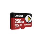 Lexar Play PRO MicroSDXC Express Kartı 256 GB, 900 MB/s'ye kadar okuma, 600 MB/s yazma, oyun optimizasyonlu, A2, 4K, el konsolları için yüksek hızlı hafıza kartı, anahtar, taşınabilir oyun cihazları