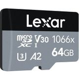 Lexar Professional 1066X Class 10 UHS-I U3 A2 V30 64 GB Micro SD Kart