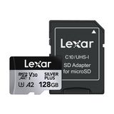 Lexar Professional 128GB 205 MB/s Silver Plus Mikro SD Hafıza Kartı UHS-I Dayanıklı Tasarım