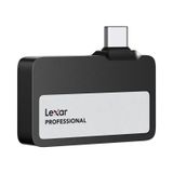 Lexar Professional Go taşınabilir SSD 2 TB, ultra kompakt, Apple ProRes destekler, 1050 MB/s'ye kadar okuma ve 1000 MB/sn yazma, USB 3.2 Gen 2, IP65 toz ve suya dayanıklı, iPhone 15/16 Pro için, siyah