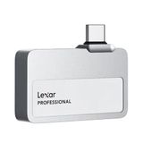 Lexar Professional Go Taşınabilir SSD 2 Tb, Ultra Kompakt, Apple Prores'i Destekler, 1050 Mb/s'ye Kadar Okuma ve 1000 Mb/s'ye Kadar Yazma, USB 3.2 Gen 2, IP65, iPhone 15/16 Pro Için, Gümüş