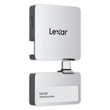 Lexar Professional Go Taşınabilir Ssd, Hub ile 1 Tb Ultra Kompakt 1050 Mb/s'ye Kadar Okuma ve 1000 Mb/s'ye Kadar Yazma USB 3.2 Gen 2, iPhone 15/16 Için Gümüş