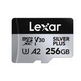 Lexar Professional Silver Plus LMSSIPL256G Class 10 UHS-I U3 A2 V30 256 GB Micro SD Kart