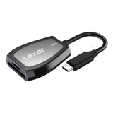 Lexar Profesyonel çift yuvalı okuyucu, USB-C bağlantılı, SD ve microSD kartlar için, UHS-I siyah