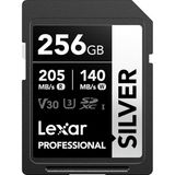 Lexar Profesyonel Silver Sd Kart 256 Gb, 205 Mb/s'ye Kadar Okuma, 140MB/S Yazma, Sdxc Uhs-I Hafıza K
