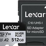 Lexar Silver Plus 512 GB 205mb 4K V30 Uhsi Micro SD Hafıza Kartı