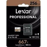 Lexar Uhs-1 C10 U3 V30 A2 4K (100MB/s) 256 GB 667x Micro SD Hafıza Kartı