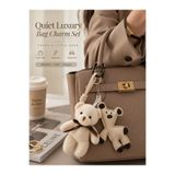 Lexi Bella Sevgiliye Hediye Çanta Aksesuarı Peluş Ayıcık Teddy & Küçük Geyik & Kedili Kanca Çanta Süsü Charmı