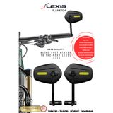 LEXİS Flank 104 Ultra Optik Görüntü Geniş Bombeli Açı 2li-Bisiklet-Elektrikli Scooter-E BİKE-Gidon Yan Aynası-Dikiz Aynası Bisiklet Aksesuarı Bisiklet Ayna