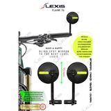 LEXİS Flank 76 Ultra Optik Görüntü Geniş Bombeli Açı 2li-Bisiklet-Elektrikli Scooter-E BİKE-Gidon Yan Aynası-Dikiz Aynası Bisiklet Aksesuarı Bisiklet Ayna