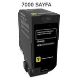 Lexmark CS725-CX725-74C50Y0-CS720 Sarı Muadil Toner