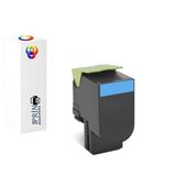 Lexmark CX310/CX410/CX510 80C8SCE Uyumlu Mavi Muadil Toner