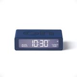 Lexon Flip Mini seyahat çalar saati, dijital LED çalar saat, açma/kapama fonksiyonlu, ayarlanabilir parlaklık, şarj edilebilir ve dokunmaya duyarlı, komodin çalar saati olarak ideal - Koyu Mavi