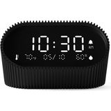 Lexon Ray Siyah Alarm Masa Saati - Standart