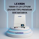 Lexron 100AH 51.2V Premium Serisi (Duvar Tipi) Lityum Akü