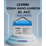 Lexron 105 Ah 12V Jel Akü - Derin Döngü