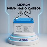 Lexron 105AH-12V Nano-Karbon Jel Akü Uzun Süreli Kullanım İçin Dayanıklı Tasarım