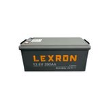 LEXRON 12.8V 200Ah LiFePO4 Lityum Akü | 2.56kWh | Bluetooth | 6000 Döngü | IP20